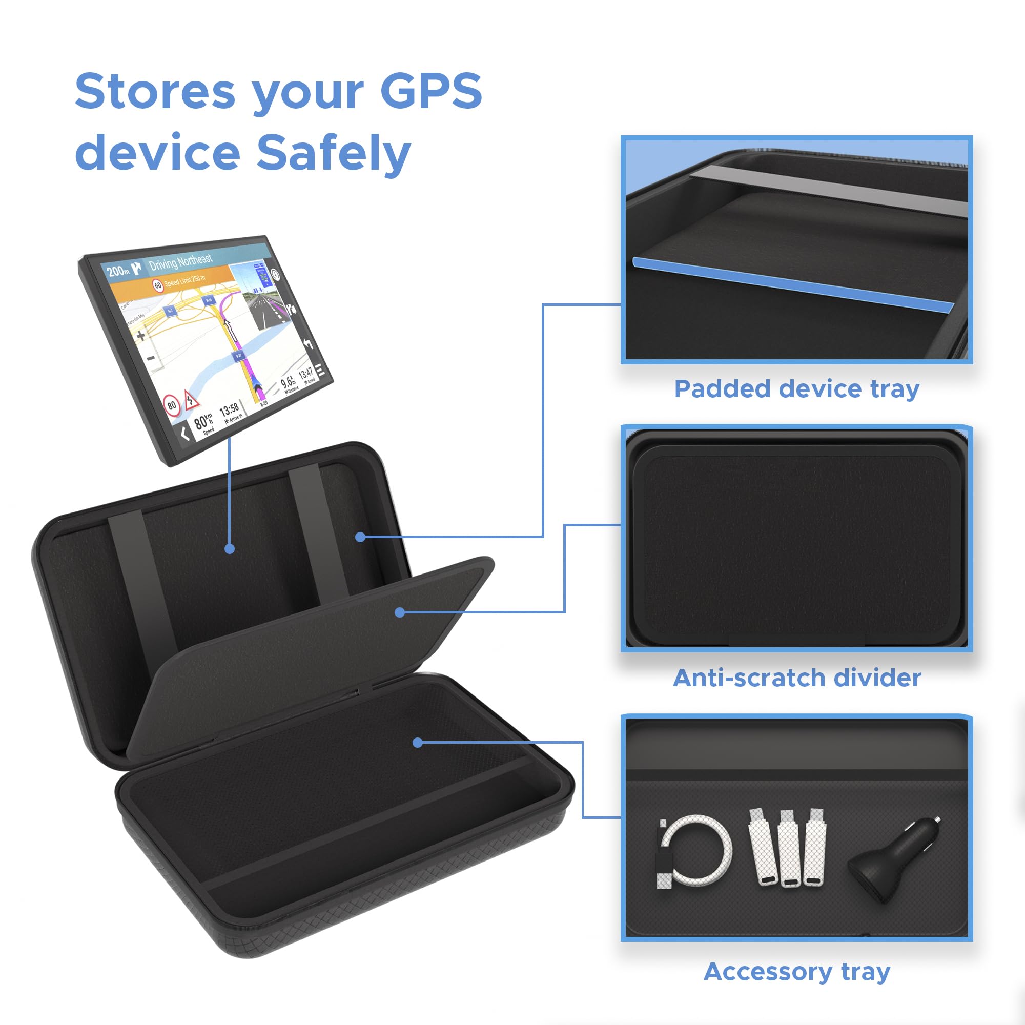 Amazon.com: Digicharge Hard Carrying Case for 5 Inch Garmin Drive